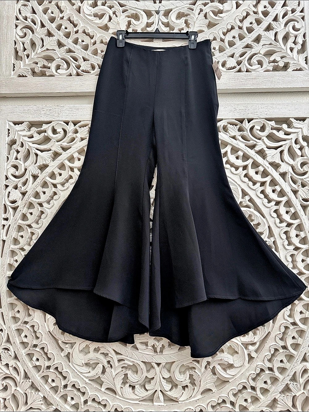 Anthropologie Black Flare Dress Pants